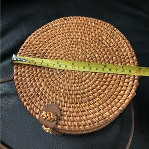 Rattan shoulder bag